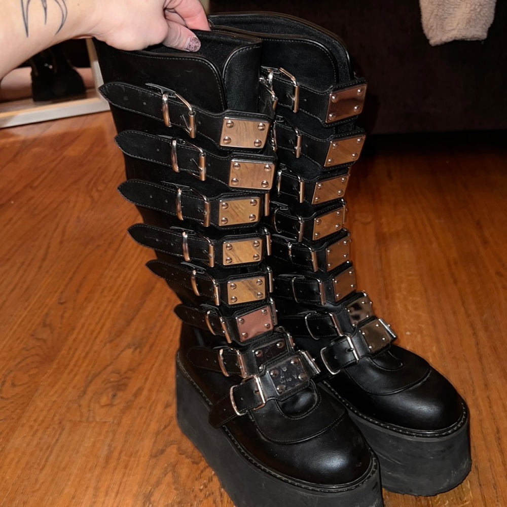 Demonia Damned Destiny Platform Boots